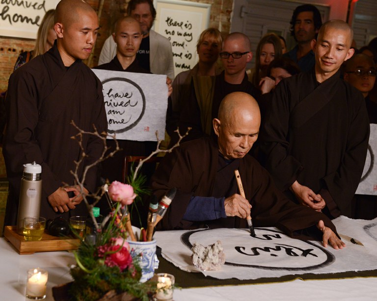 Thich Nhat Hanh calligraphy exhibit at ABC Home -New York 